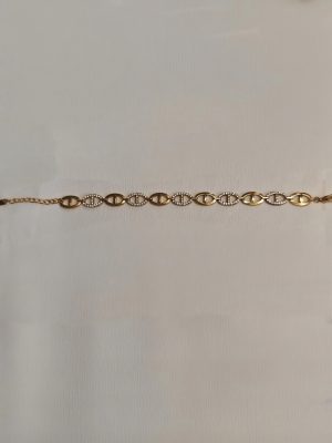 Bracelet infini revisité doré et strass