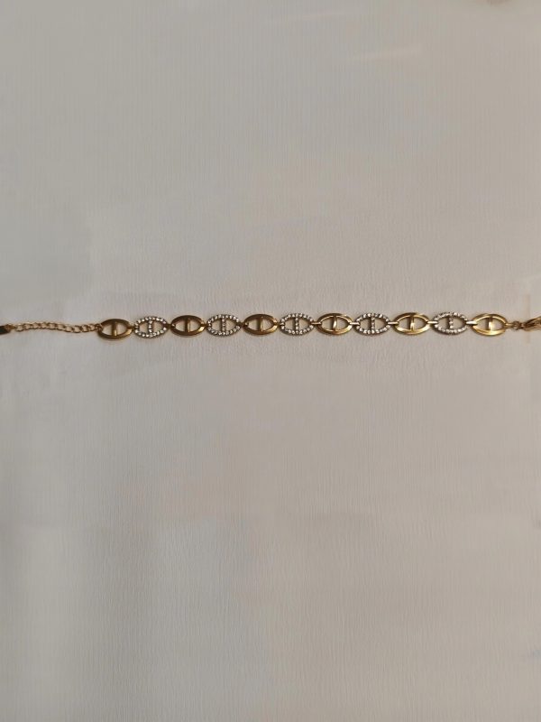 Bracelet-infini-revisite-dore-strass Bracelet infini revisité doré et strass