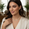 Collier Trefle Fleur Élégant en Strass