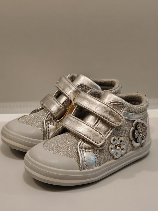 bottines argentées bébé