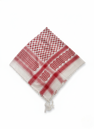 Koufiyyeh- palestinienne-rouge-blanc
