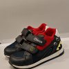 baskets bébés confortables bleu et rouge