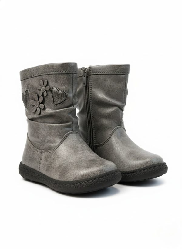 Bottes grises enfant fille