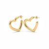boucles-d-oreilles-coeur-dore Boucles d’oreilles cœur doré en acier inoxydable – Fermoir poussoir – Bijou élégant et durable
