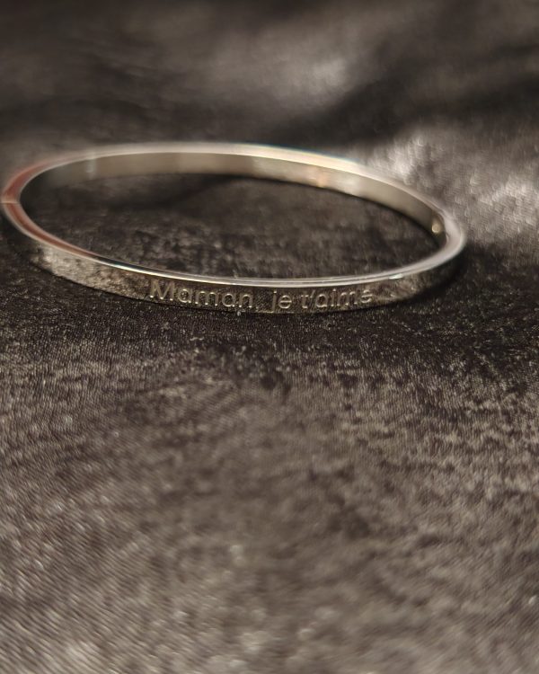 bracelet-maman-je-taime-argente Bracelet argenté personnalise maman je t'aime