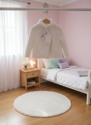 veste fourrure blanche enfant