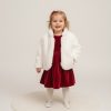 veste-fourrure-blanche-fille veste manteau faux fourrure blanc pour fille